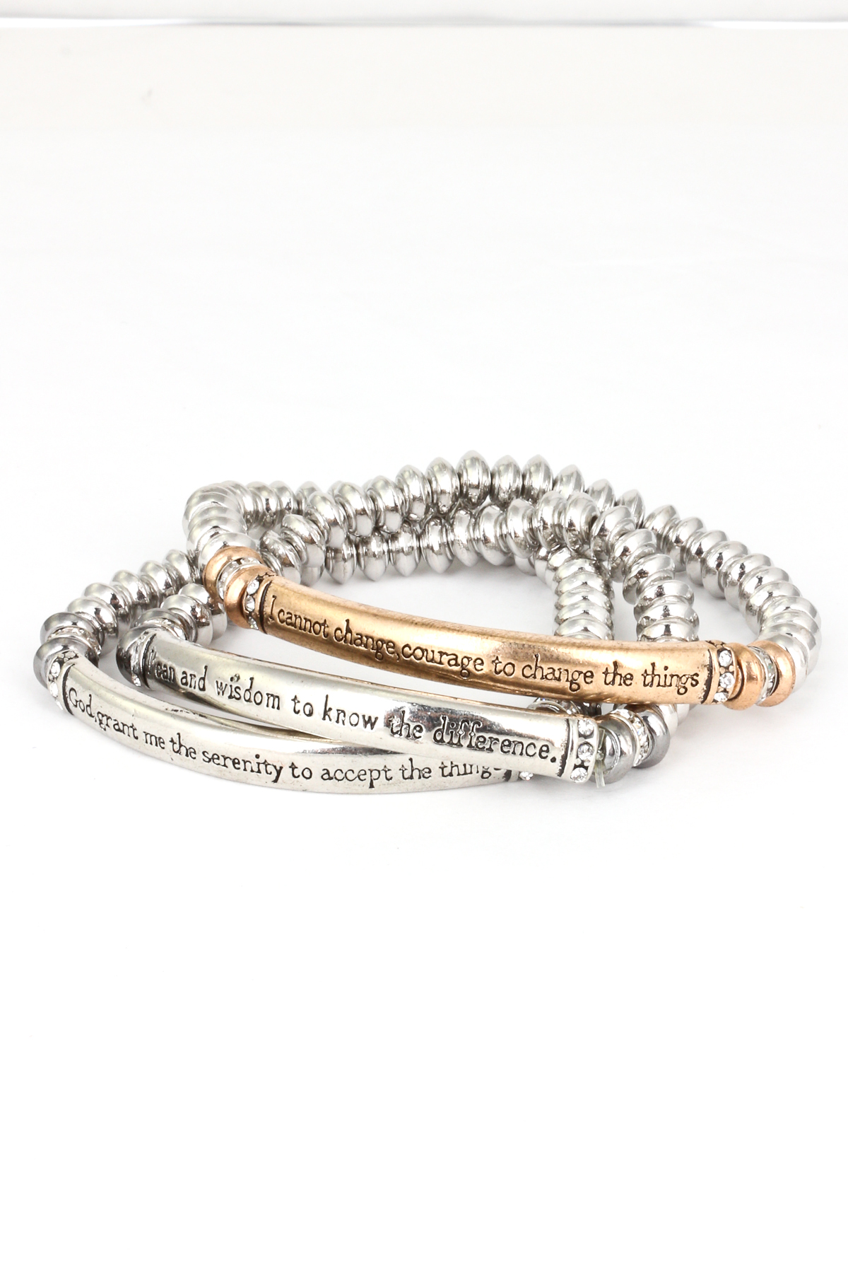 Serenity Prayer Three Layer Stretch Bracelet Bracelets