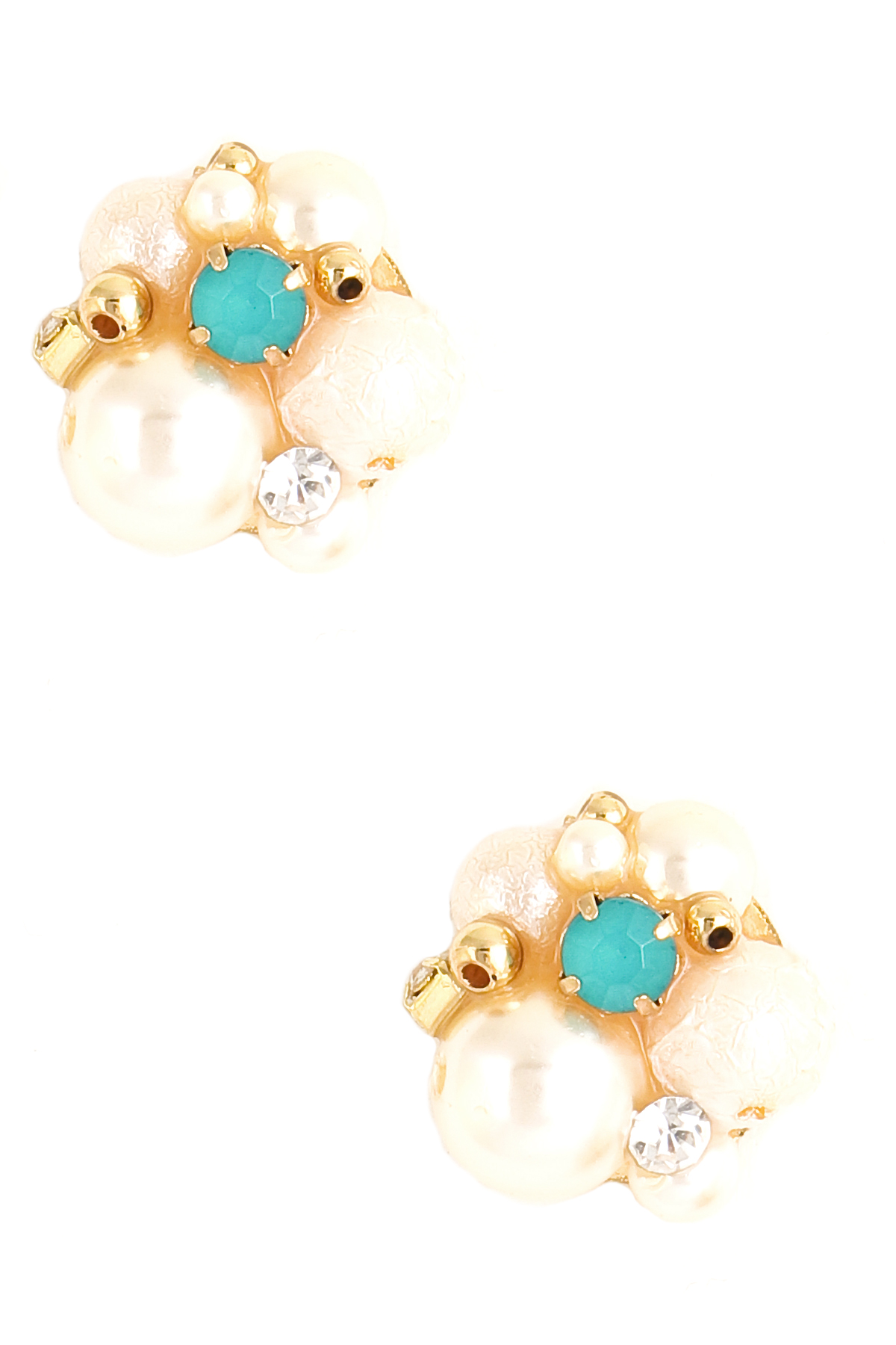 Pearl Cluster Stud Earrings