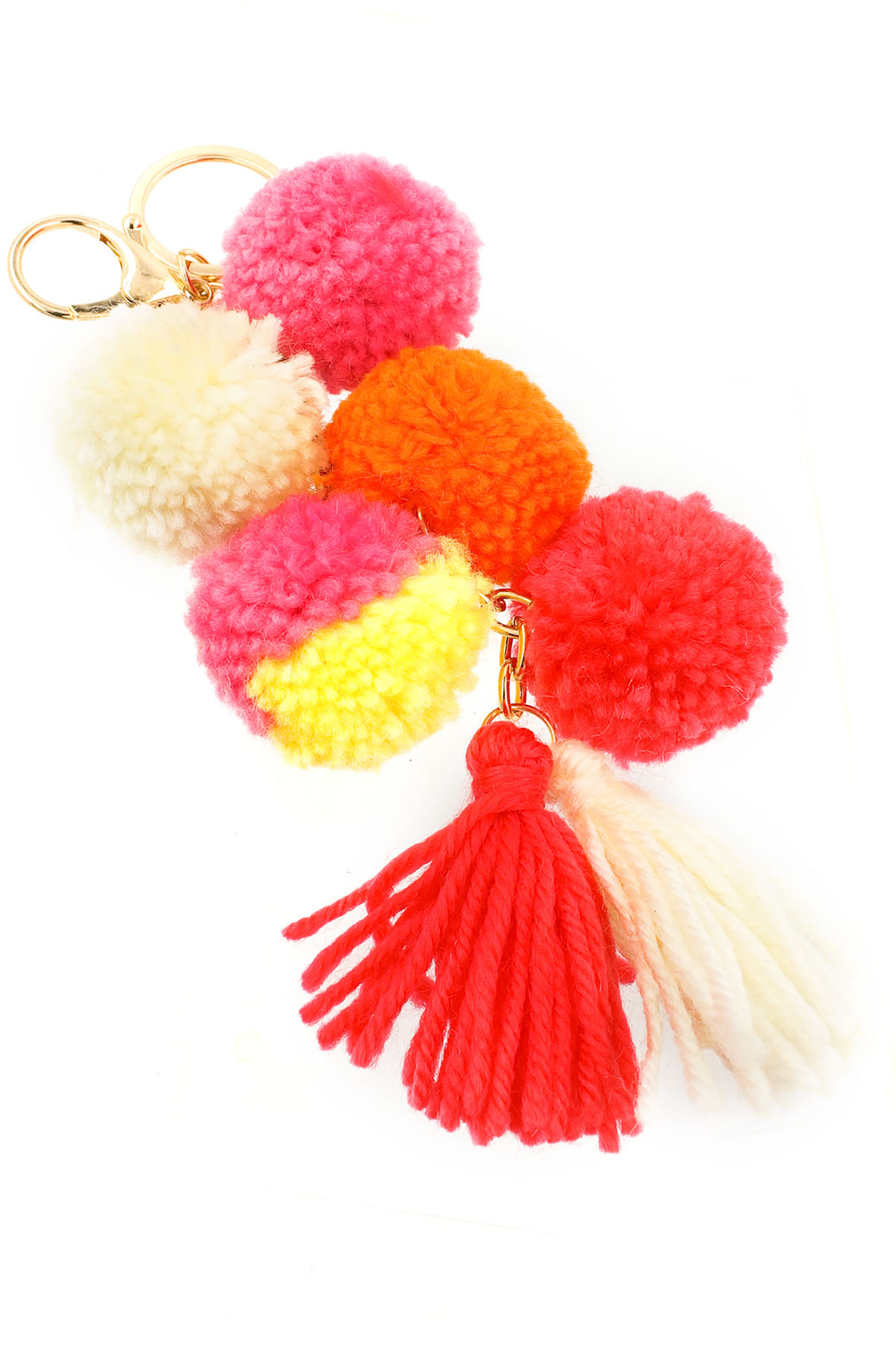 soft pom pom keychain