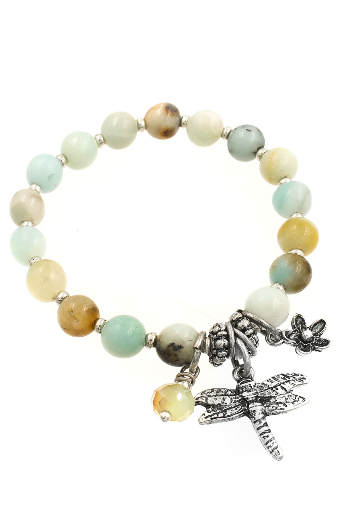 Semi Precious Stone Stretch Bracelet - Bracelets