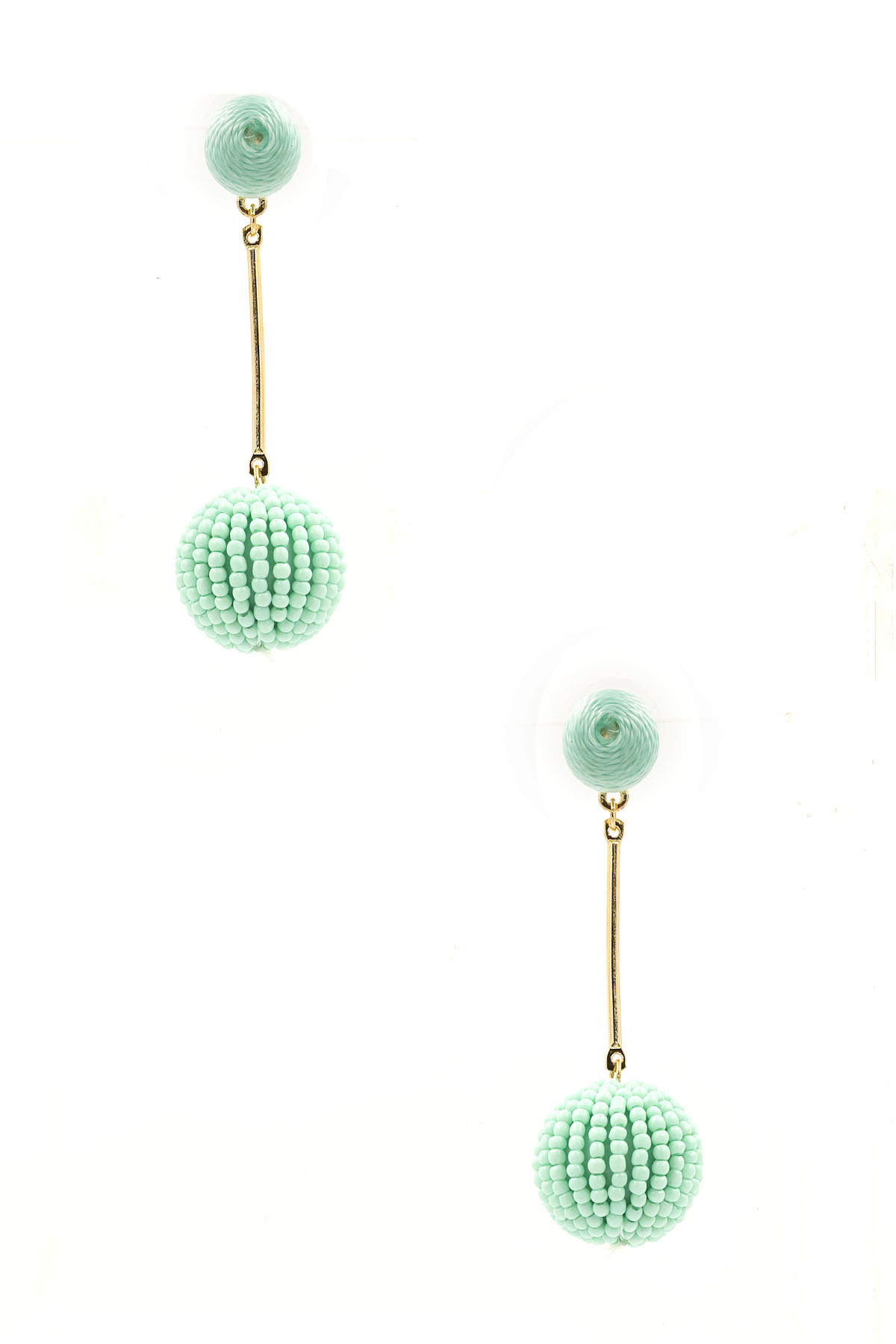 Seed Bead Ball Earrings 2768