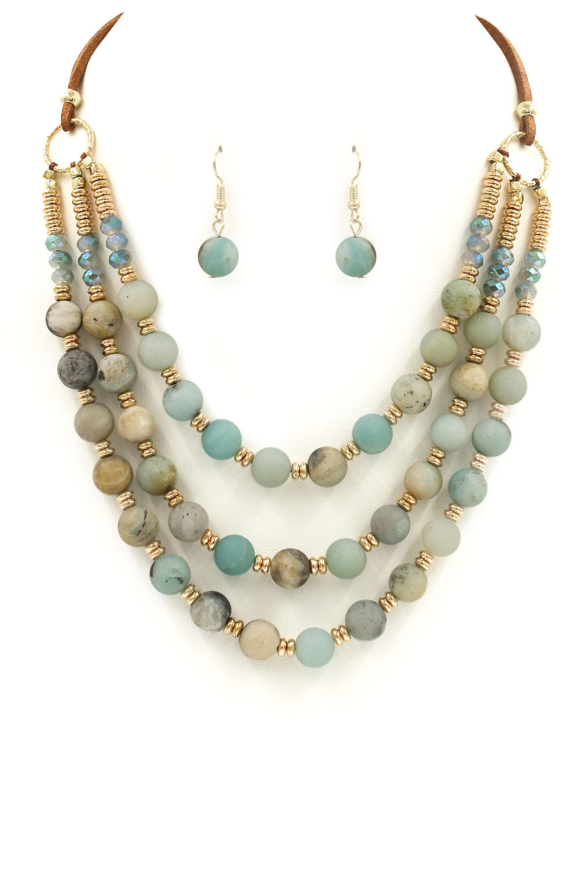 Semi Precious Stone Necklace Set Necklaces