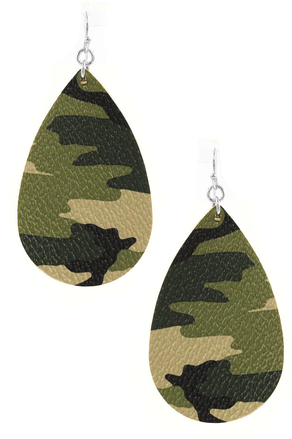 Teardrop Camo Drop Earrings