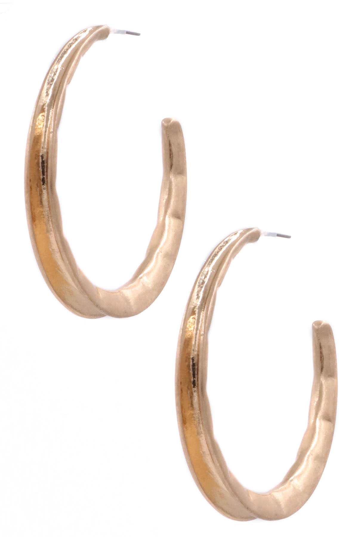 Metal Open Hoop Earrings