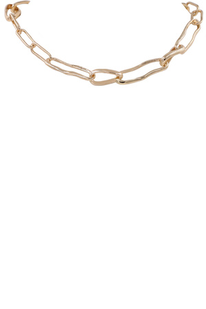 Metal Oval Chain Necklace