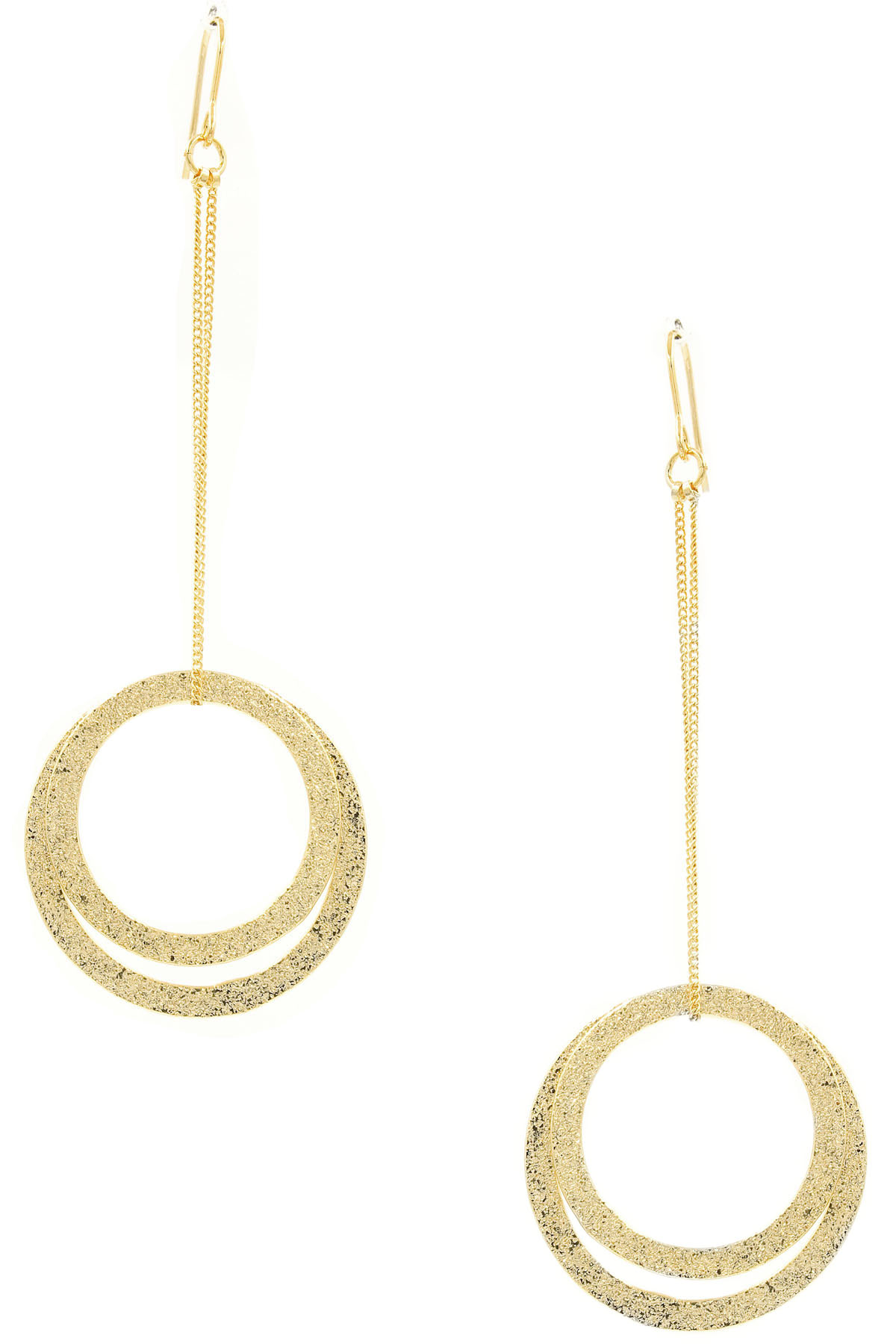 Chain Drop Cascading Hoop Earrings