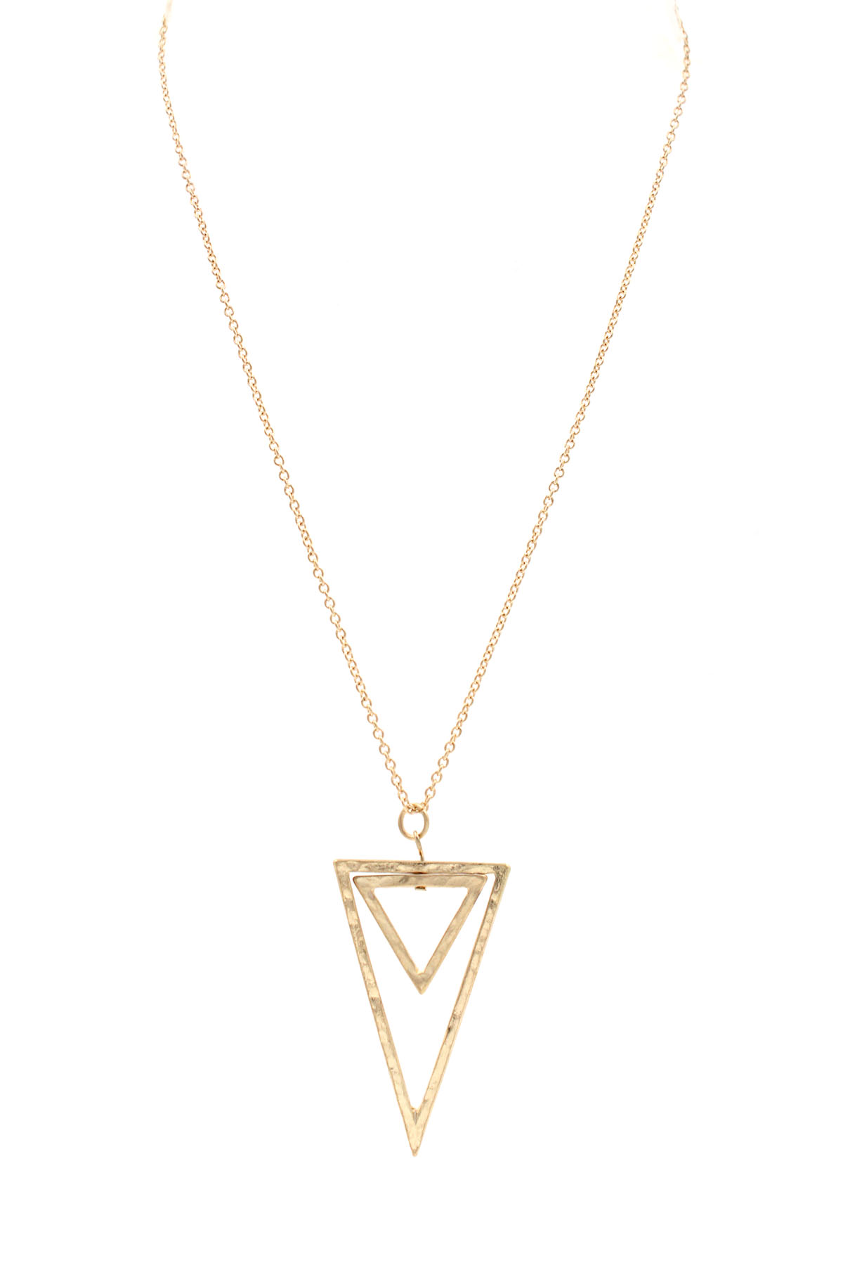 Nestled Triangle Pendant Necklace - Necklaces