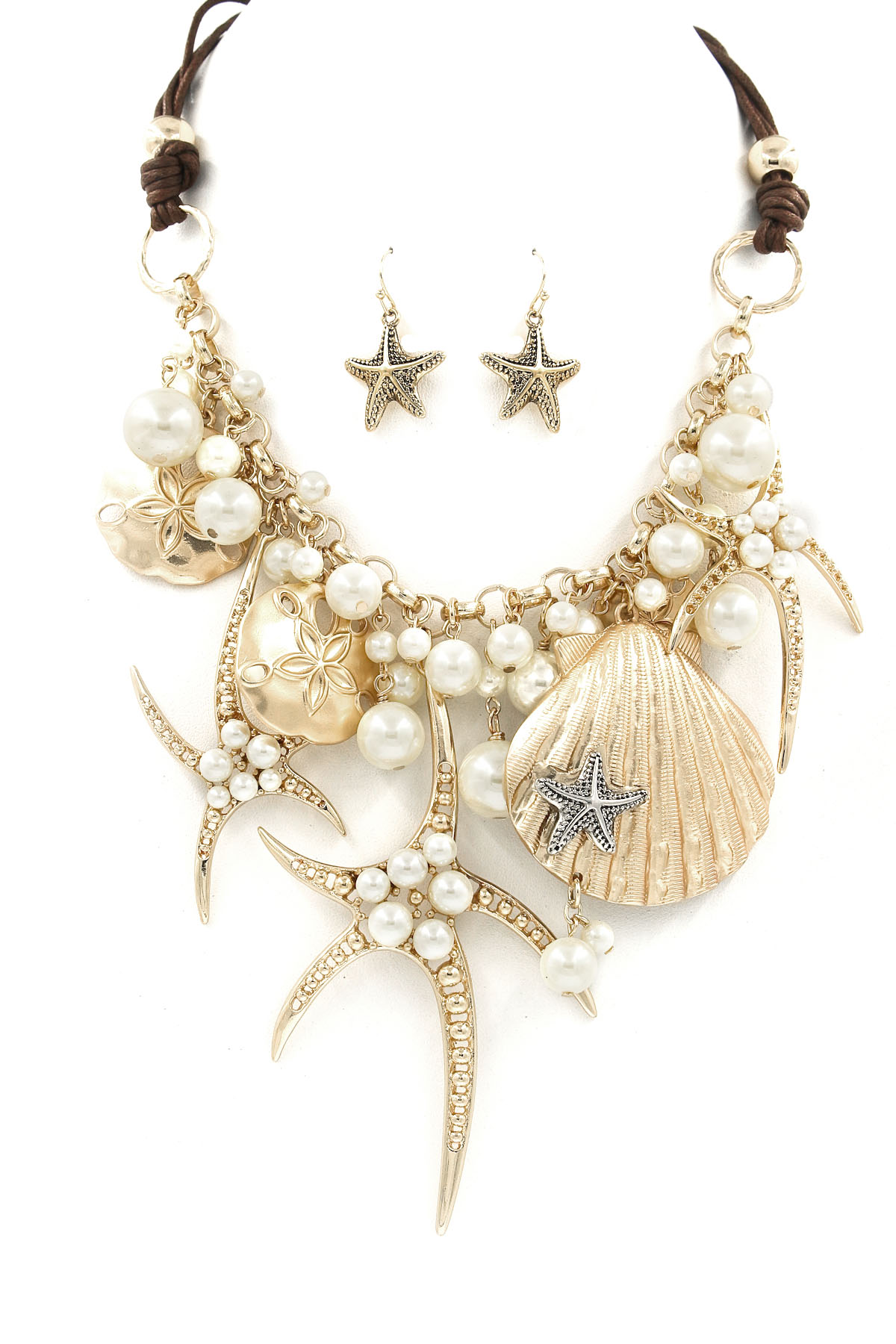 Seashell/Starfish Pendant Necklace Set - Necklaces