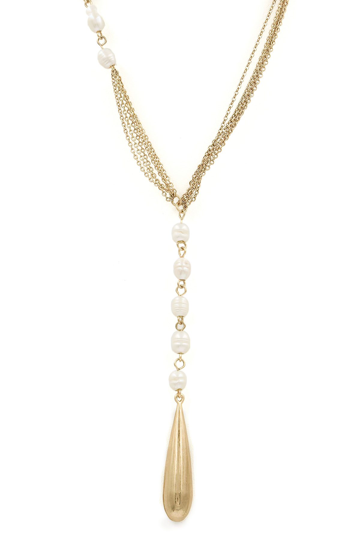 Teardrop Pendant Freshwater Pearl Neckalce - Necklaces