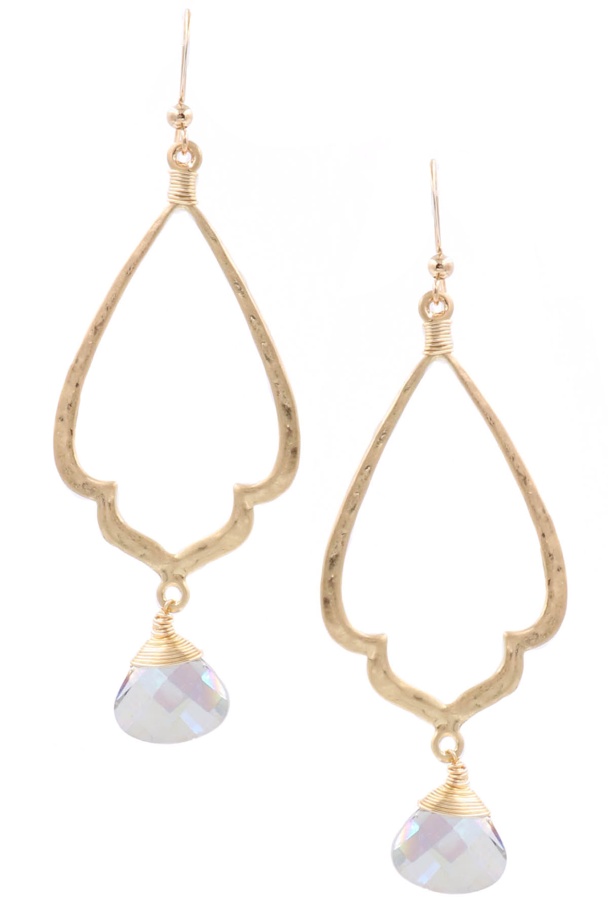 Metal teardrop earrings Clearance