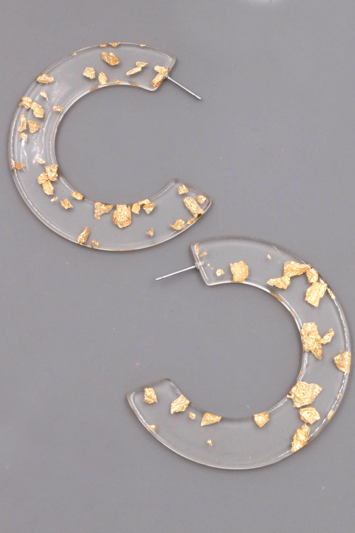Metallic Foil Hoop Earrings