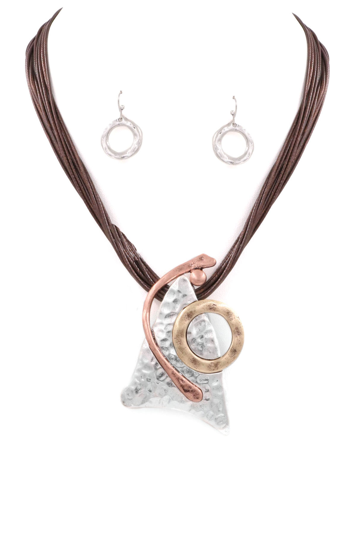 Multi Shape Cord Necklace Necklaces