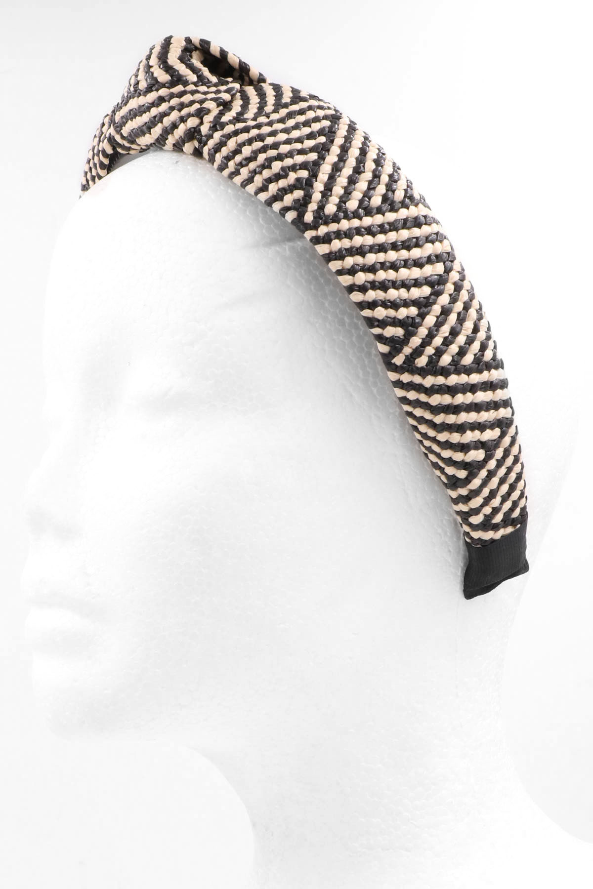 BLACK-WHITE Knotted Head Band - Hair Accessories