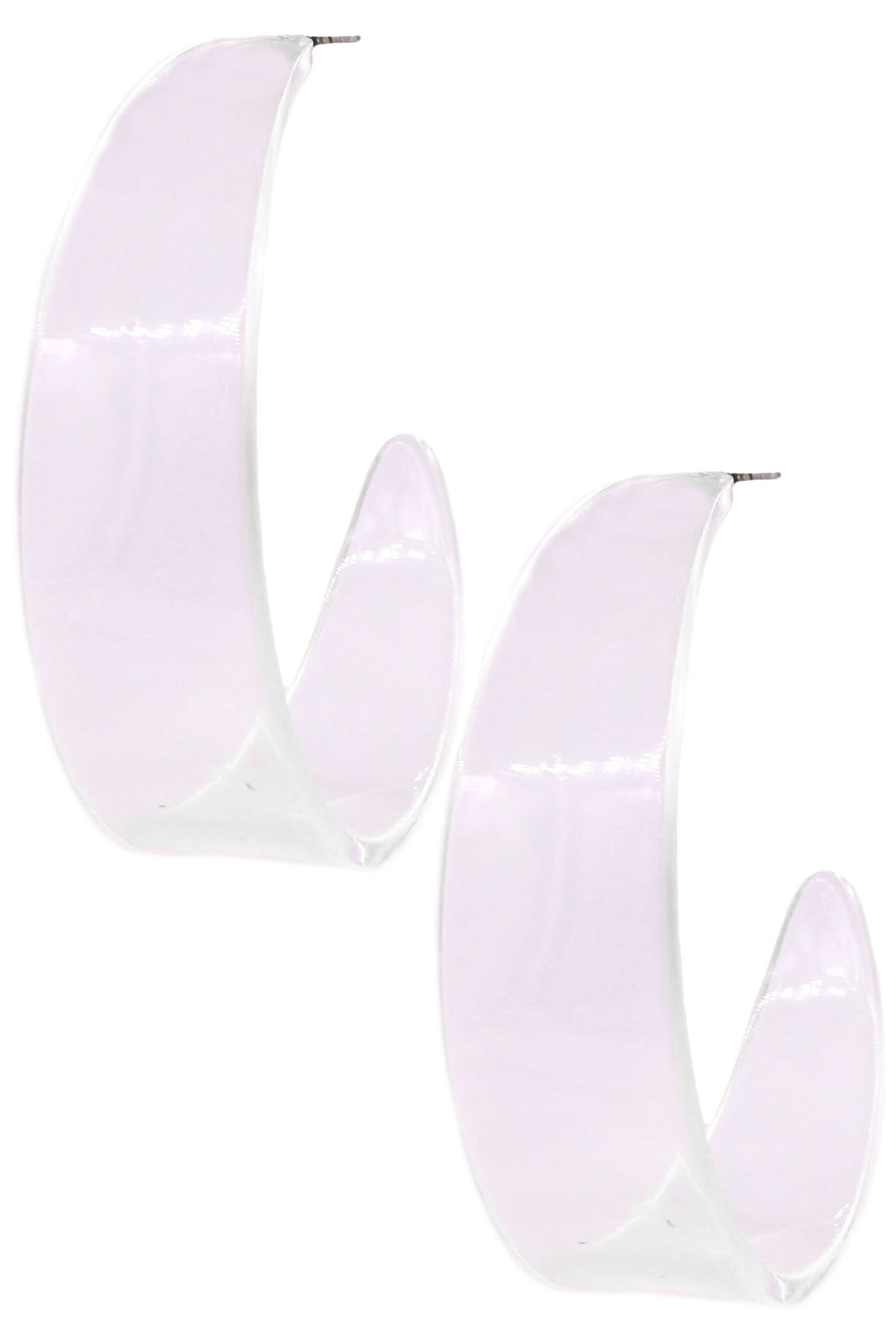 Acrylic Open Hoop Earrings