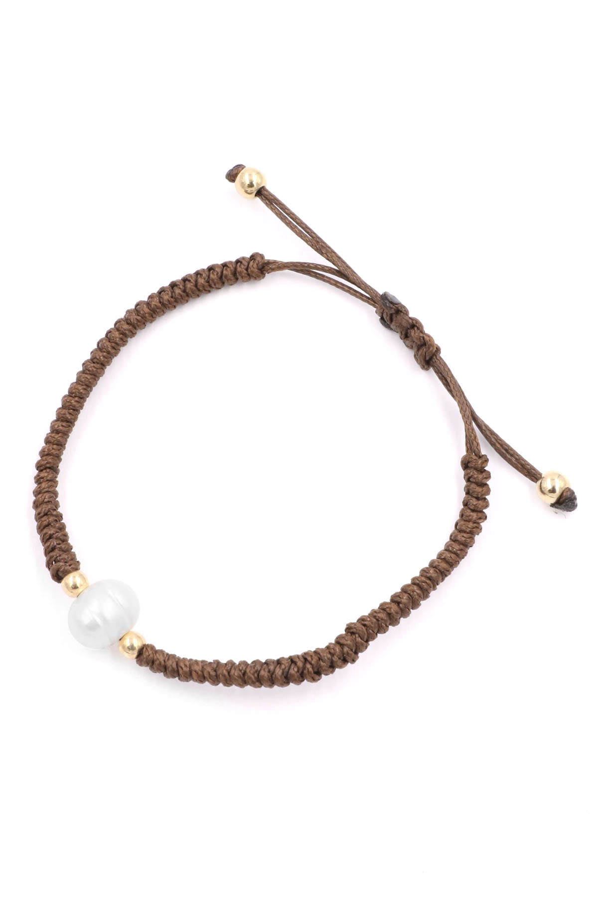 Wax Cord Pearl Bracelet - Bracelets