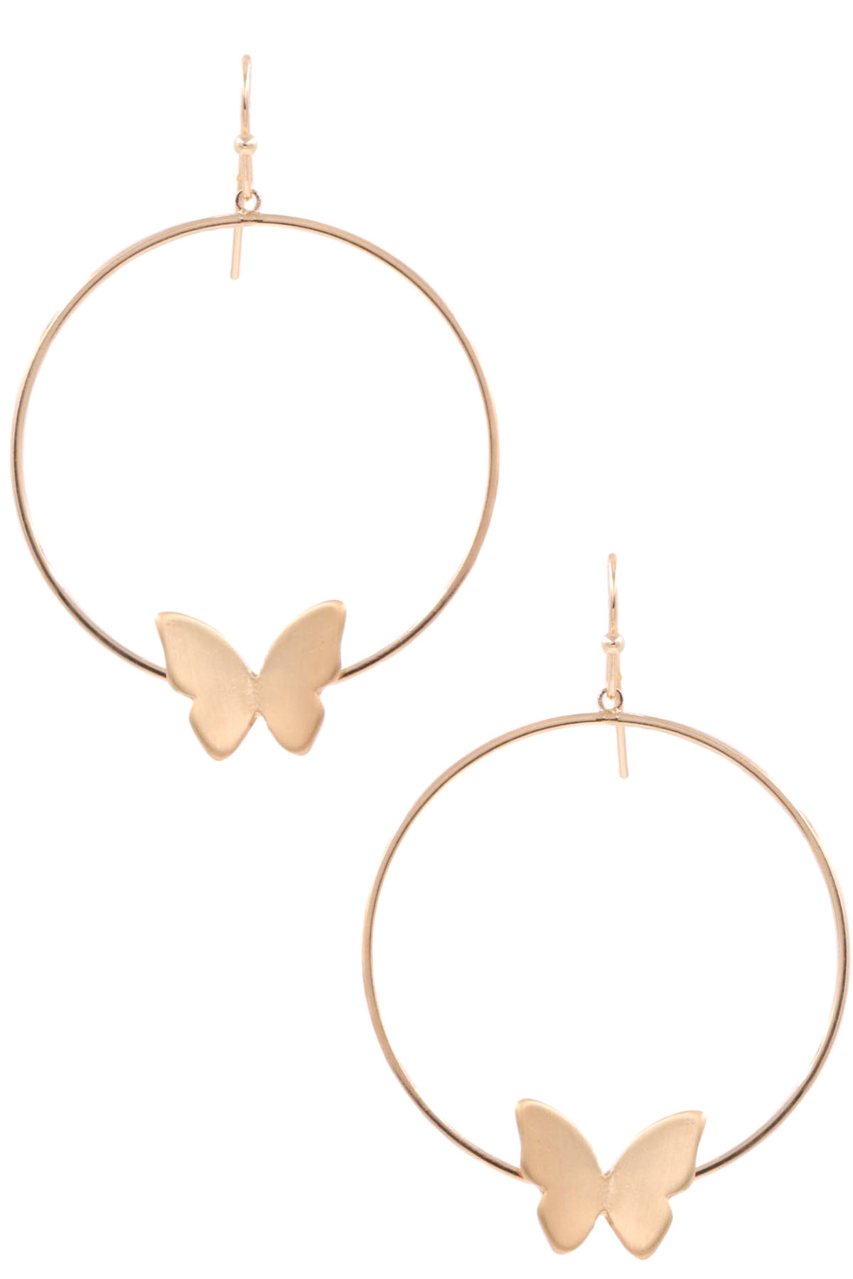 Butterfly Hoop Earrings