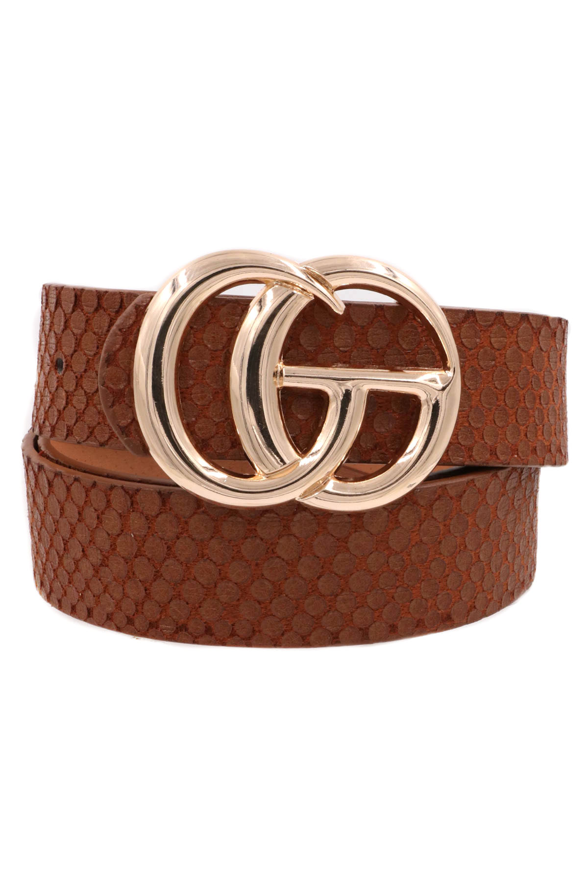 Faux Leather Snake Belt - Belts