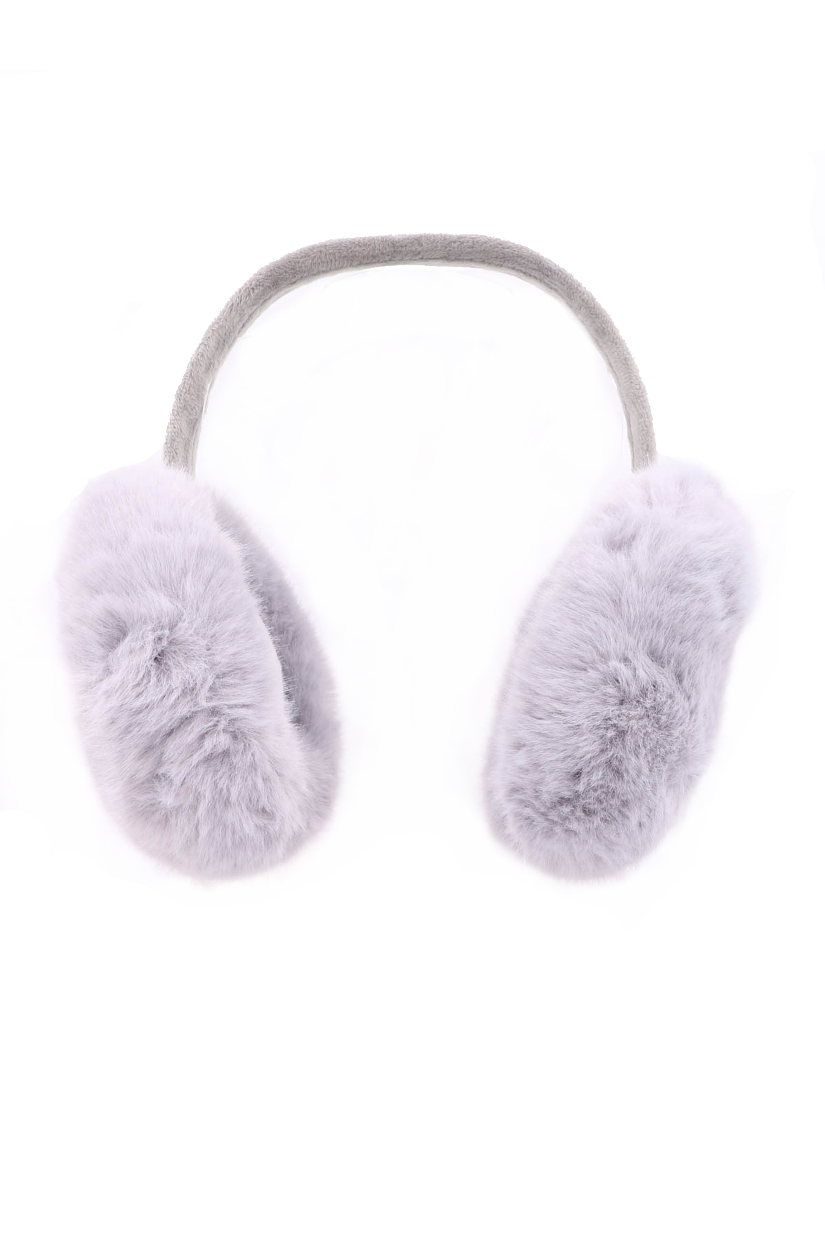 GRAY Fuzzy Ear Muffs - Hair Accessories