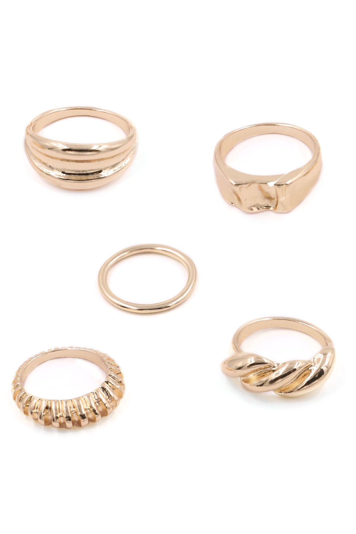 WORN GOLD Metal Ring Set - Rings