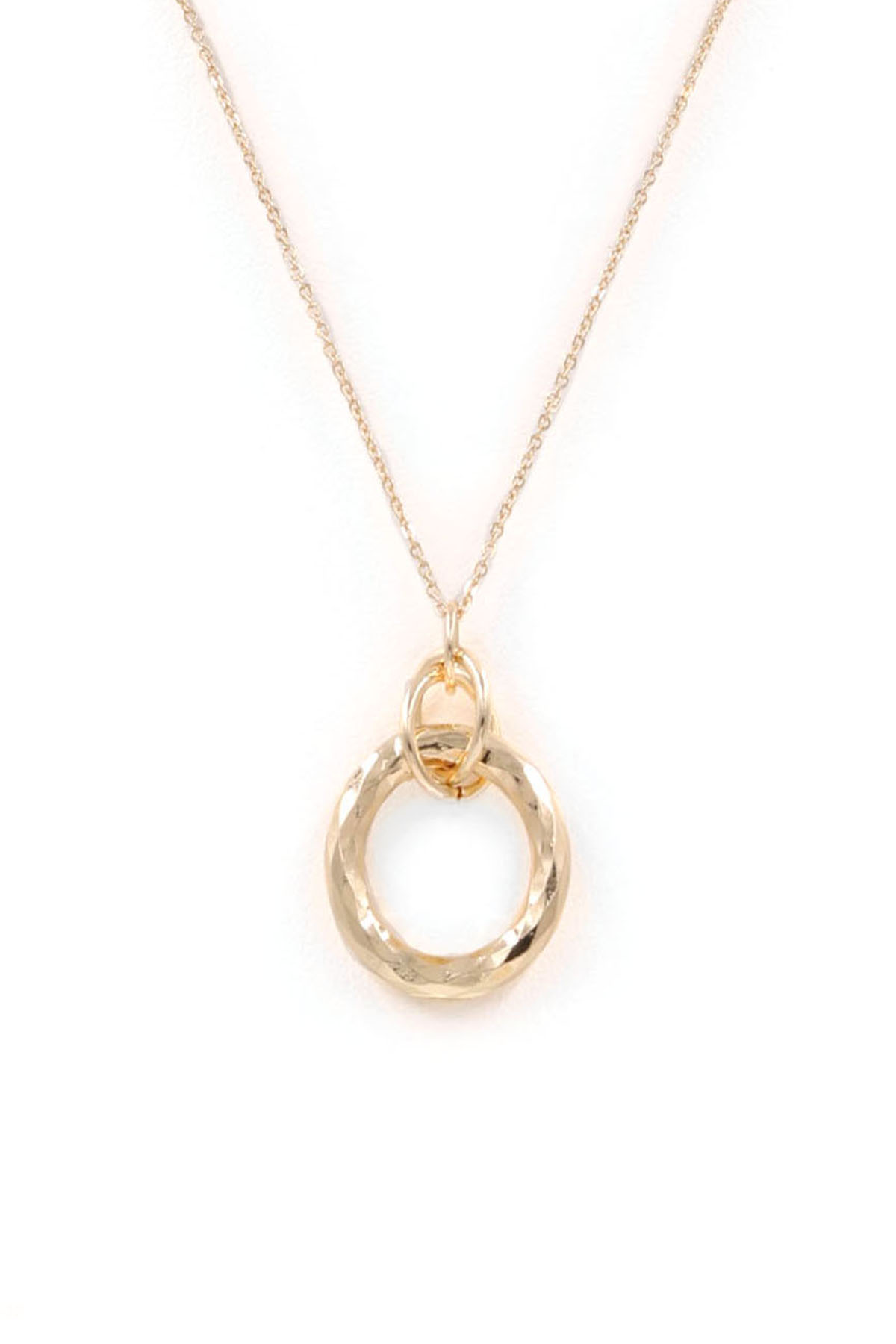 GOLD Ring Pendant Necklace - Necklaces