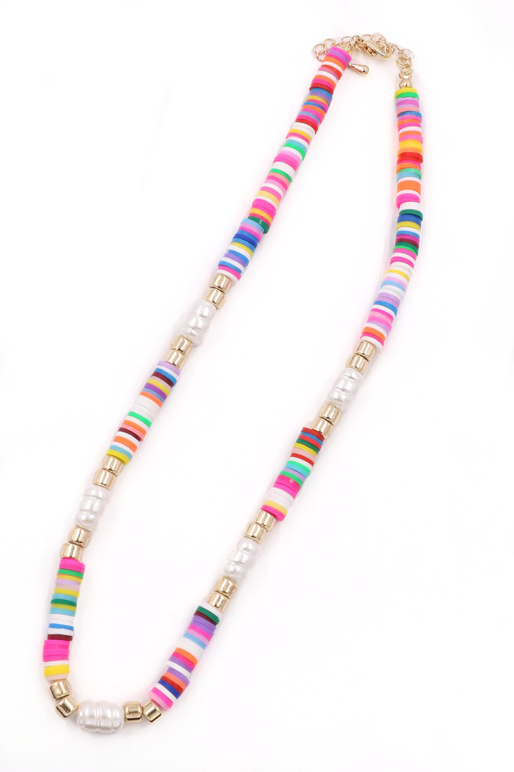 MULTI Rubber Bead Necklace - Necklaces