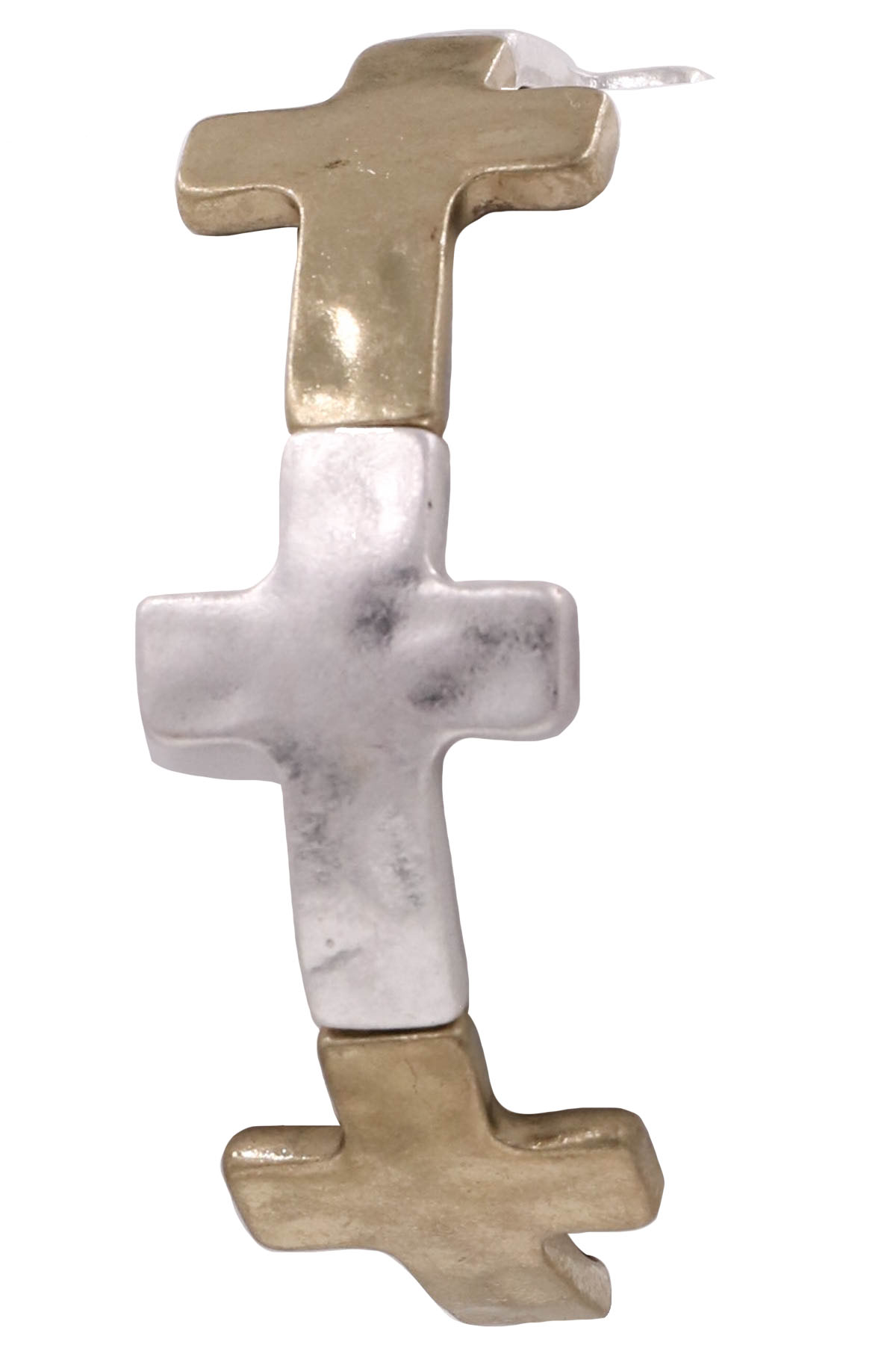 Metal Cross Handcrafted Stretch Bracelet