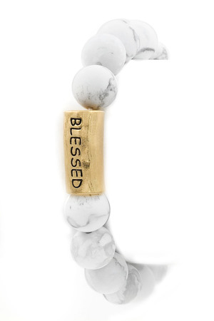 'BLESSED' Stone Bracelet