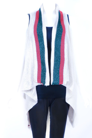 Knit Stripe Poncho