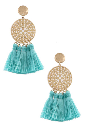 Cotton Tassel Earrings