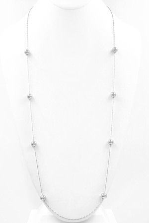 Metal Ball Station Necklace