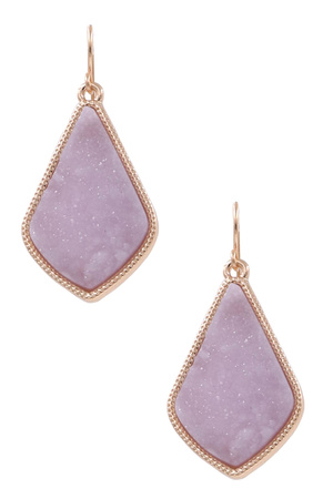 Druzy Stone Teardrop Earrings