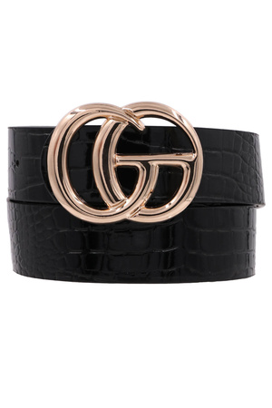 Crocodile Metal Buckle Belt