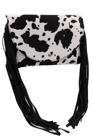 Cow Print Clutch Bag