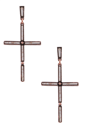 Cross Drop Earrings