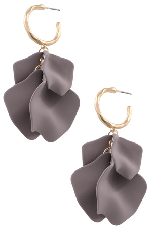 Matte Leaf Drop Earrings