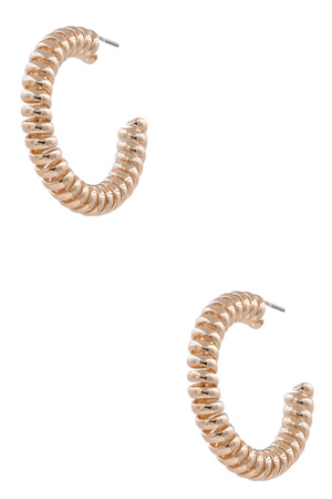 Metal Coil Hoop Earrings