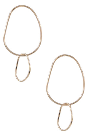 Metal Linked Oval Earrings