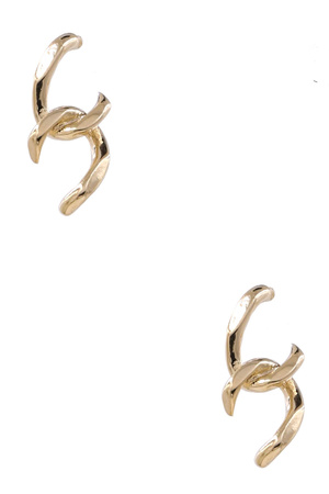Brass Linked Chain Drop Earrings