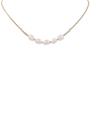 Metal Mother of Pearl Necklace