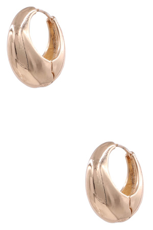 Brass Metal Circle Hoop Earrings