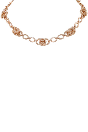 Metal Chain Linked Knot Necklace