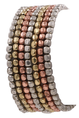 Metal Bead Layering Stretch Bracelet