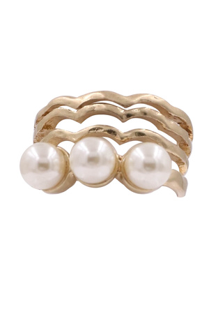 Layered Acrylic Pearl Ring