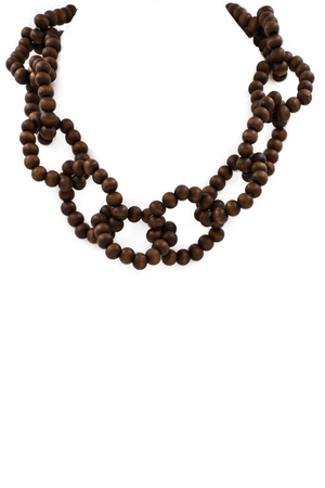 Wood Bead Chain Linked Necklace