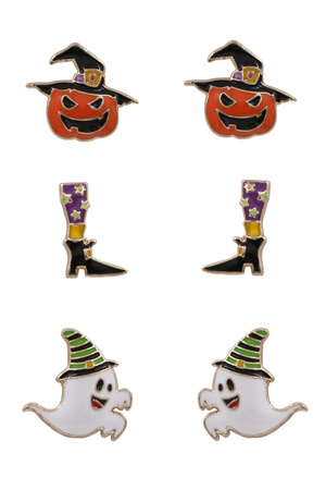 Spooky Season Halloween Earrings Set