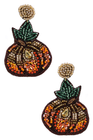 Pumpkin Jewel Drop Earrings