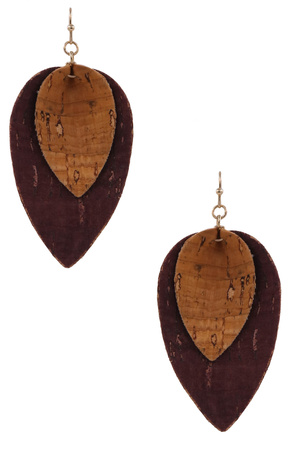 Layered Leaf Drop Earrings