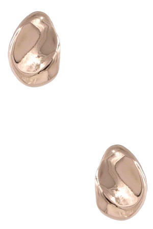 Metal Teardrop Stud Earrings