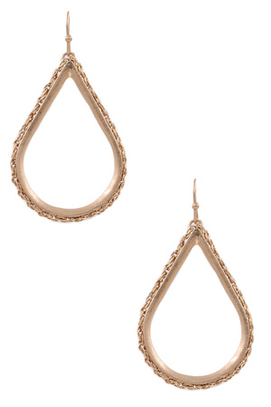 Metal Chain Teardrop Earrings