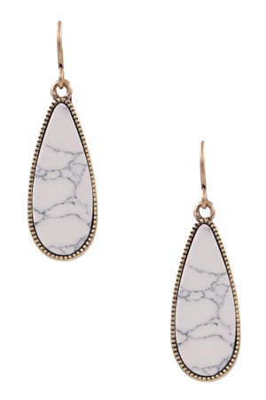 Metal Acrylic Teardrop Earrings